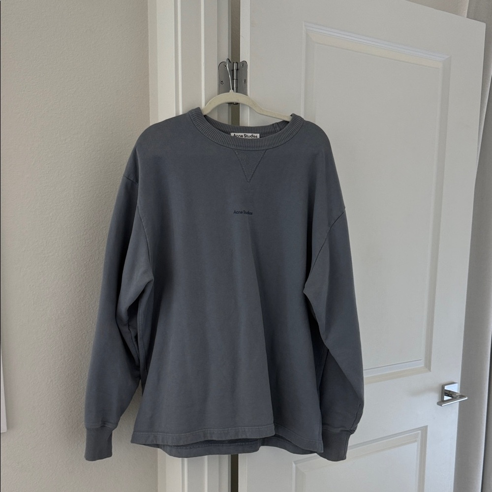 Acne Men's Gray Crewneck Sweater